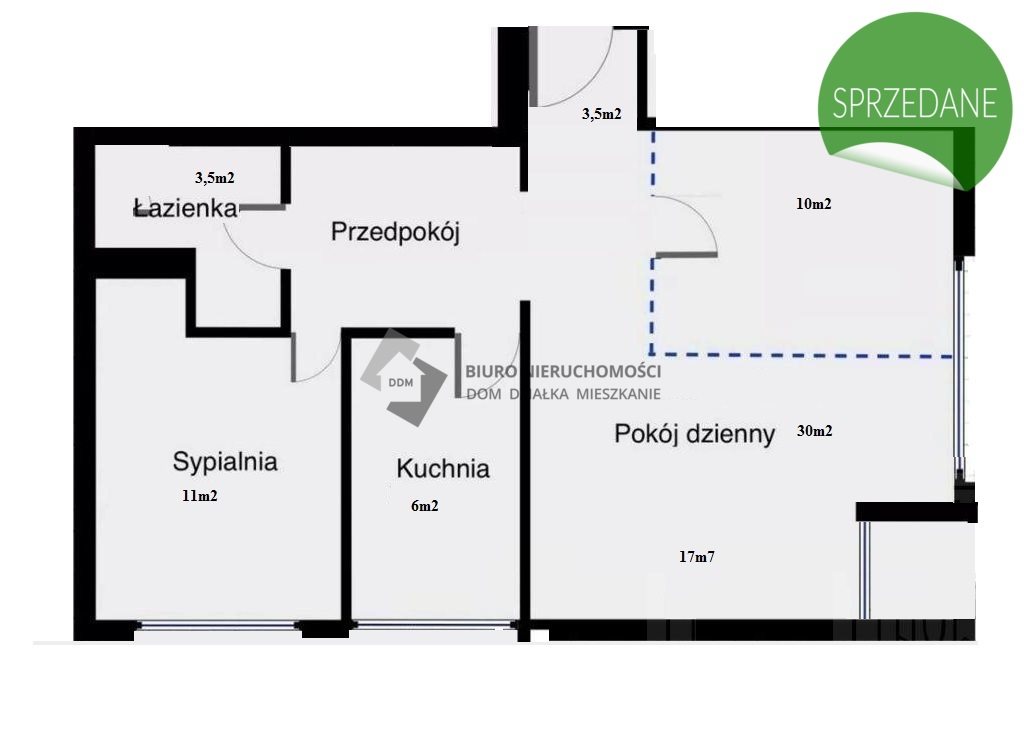 Mieszkanie dwupokojowe na sprzedaż Warszawa, Mokotów, Sadyba, Bernardyńska  53m2 Foto 1