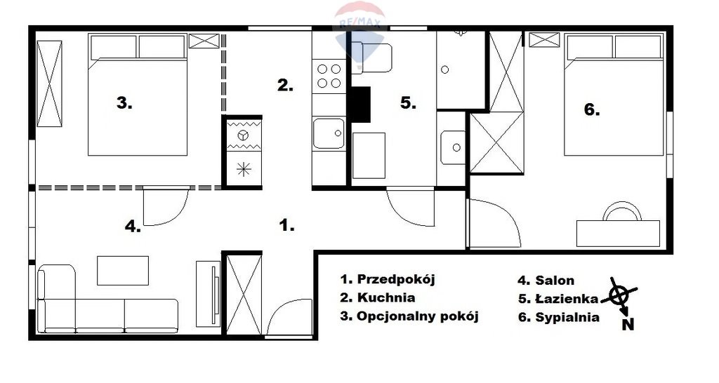 Mieszkanie trzypokojowe na sprzedaż Kraków, Łagiewniki-Borek Fałęcki, Łagiewniki-Borek Fałęcki, Księdza Adolfa Zagrodzkiego  56m2 Foto 4
