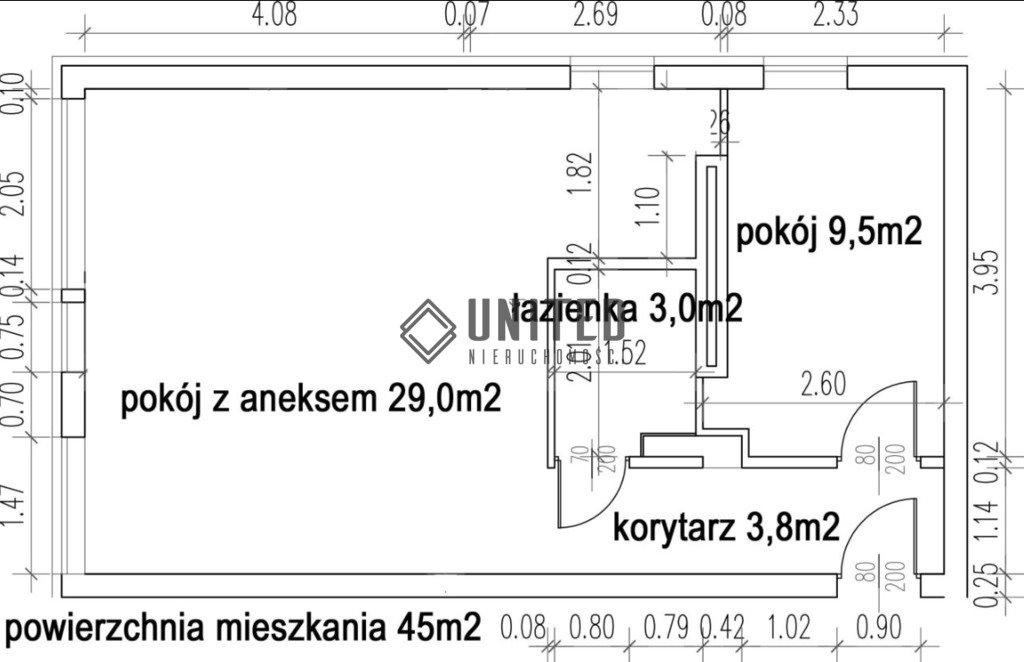 Mieszkanie trzypokojowe na sprzedaż Wrocław, Ołbin, Ołbin, al. Jana Matejki  45m2 Foto 9