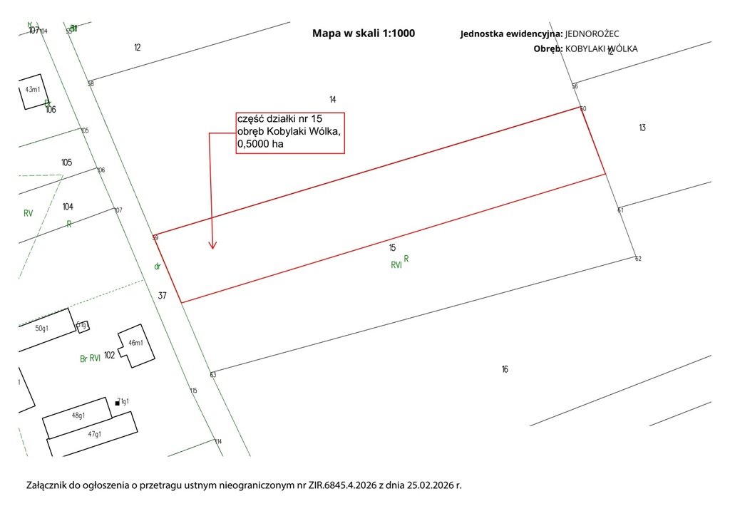 Działka na wynajem 5 000 m² w Kobylaki-Wólka, atrakcyjna oferta Kobylaki-Wólka  5 000m2 Foto 1