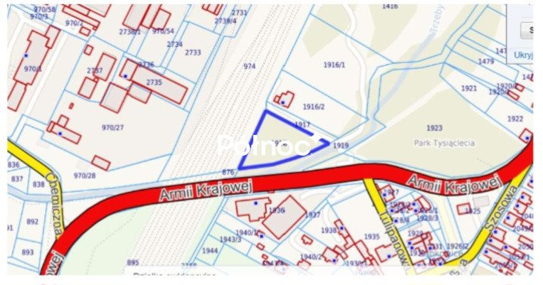 Działka 2717 m² pod przemysł i magazyny z dostępem Dąbrowa Górnicza, Armii Krajowej  2 717m2 Foto 1