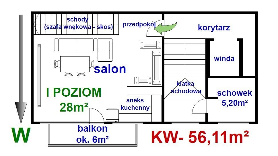 Mieszkanie trzypokojowe na sprzedaż Warszawa, Mokotów, Wincentego Rzymowskiego  56m2 Foto 4