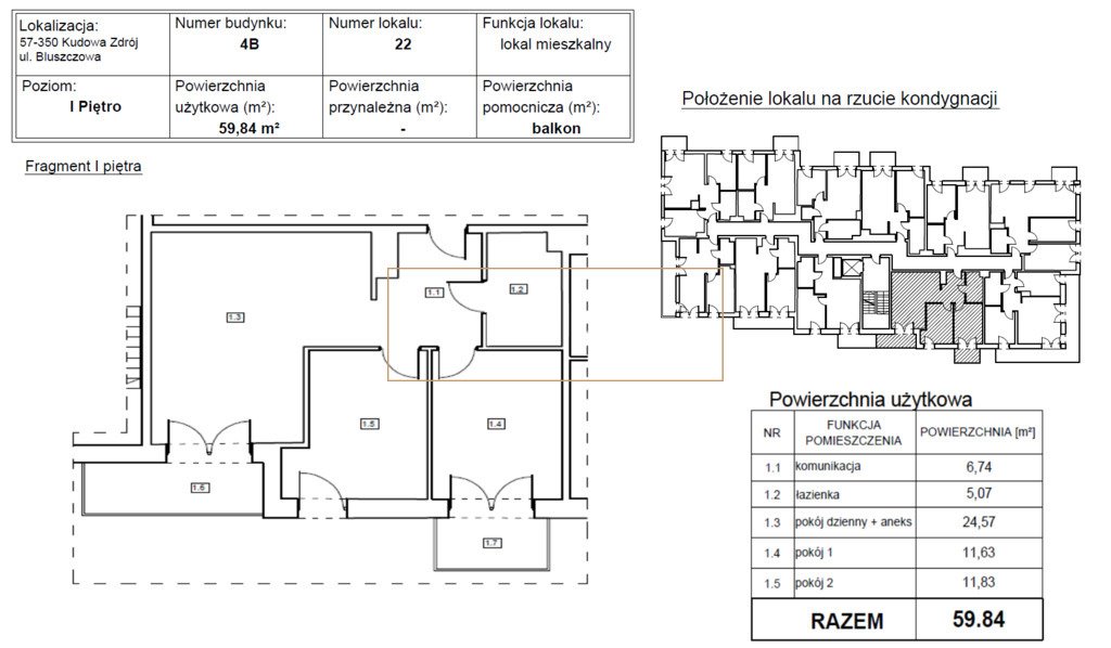 Mieszkanie trzypokojowe na sprzedaż Kudowa-Zdrój, Bluszczowa  60m2 Foto 3