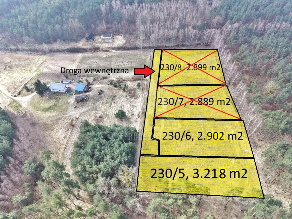 Działki 3000 m² z warunkami zabudowy w Jaźwiskach polecam! Jaźwiska  2 899m2 Foto 1