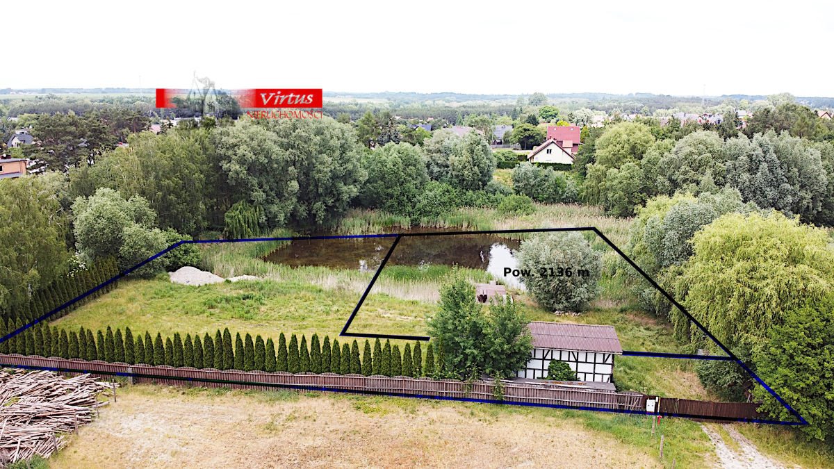 Działka z stawem i warunkami pod dom w Pobiedziskach. Pobiedziska, Letnisko Leśne, Pobiedziska Letnisko  2 136m2 Foto 1