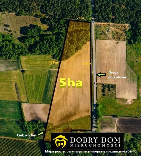 Sprzedam działkę 50 000 m² z rzeką i pozwoleniem na 8 domów Hermanówka  50 000m2 Foto 1