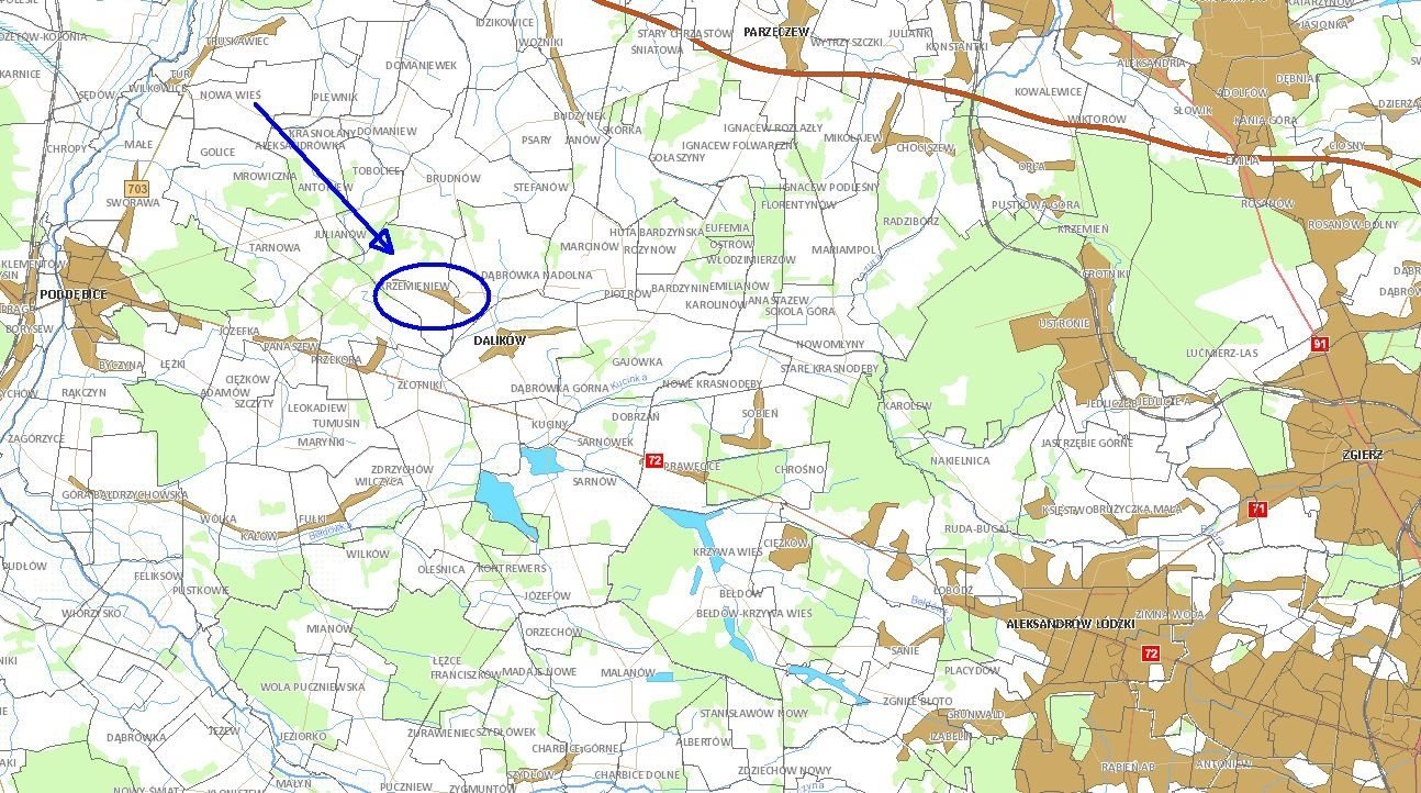 Działka 2000 m2 z warunkami zabudowy, asfalt, media Krzemieniew  2 000m2 Foto 1