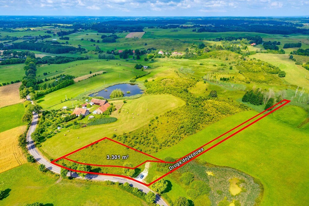 Przepiękna widokowa działka w Warmii i Mazurach – 3 301 m² Mostkowo  3 301m2 Foto 1
