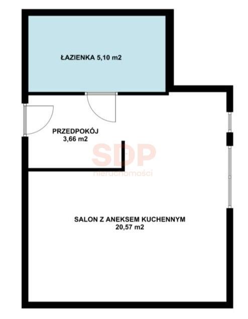 Nowoczesna kawalerka blisko Sky Tower z możliwością własnej aranżacji Wrocław, Stare Miasto, Powstańców Śląskich  29m2 Foto 1