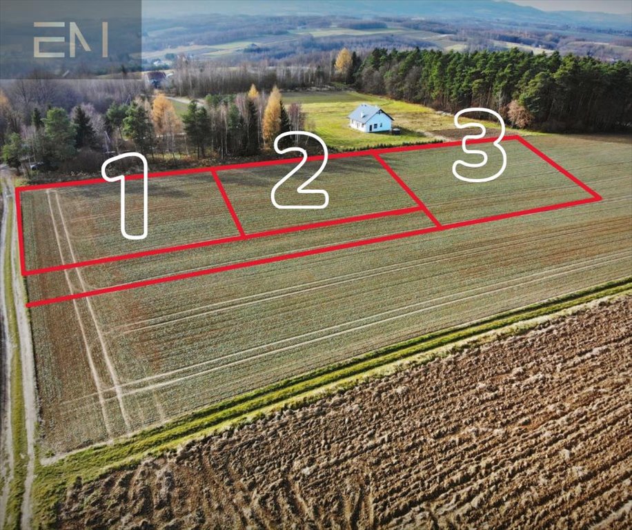 Widokowe działki pod zabudowę w Gbiskach, 2 159 m2 Gbiska  2 159m2 Foto 1