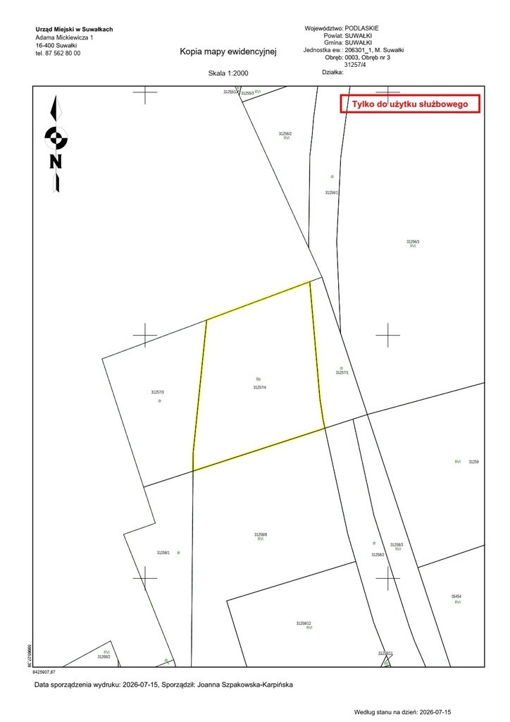 Do sprzedania działka 11 841 m² z planem usługowo-produkcyjnym Suwałki, Zachodnia  11 841m2 Foto 1