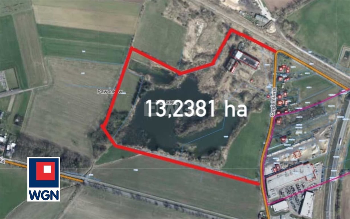 Teren przemysłowy 13,2 ha z halami i stawem - polecam Lisowice, Lisowice, Cegielniana  132 381m2 Foto 1