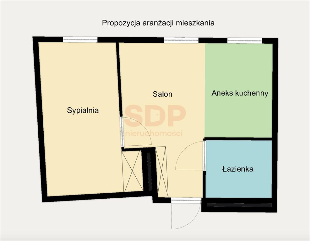 Mieszkanie dwupokojowe na sprzedaż Wrocław, Śródmieście, Nadodrze, Kaszubska  25m2 Foto 2