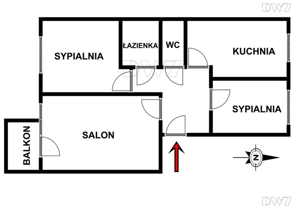 Mieszkanie trzypokojowe na sprzedaż Kraków, Dębniki, Dębniki, Słomiana  50m2 Foto 1