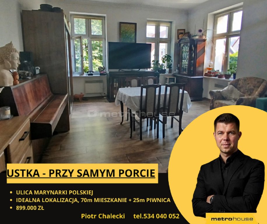 Mieszkanie trzypokojowe na sprzedaż Ustka, Marynarki Polskiej  94m2 Foto 1