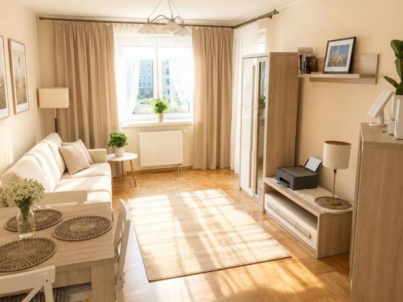 Do sprzedania jasne 2-pokojowe mieszkanie 44,7 m² z loggią Warszawa, Białołęka, Mikołaja Trąby  45m2 Foto 1