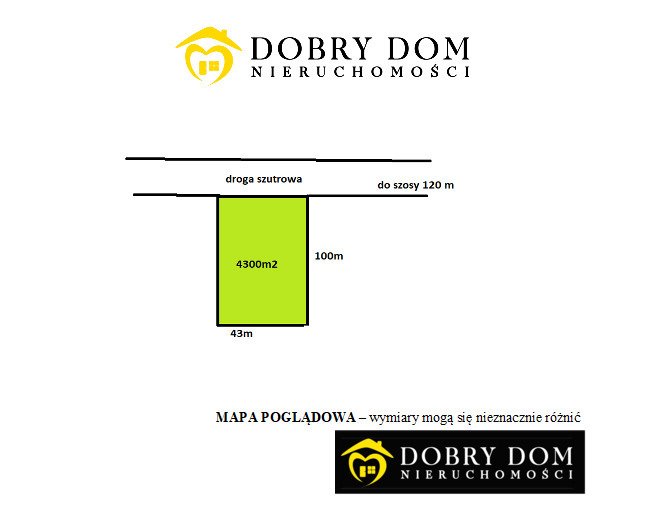 Sprzedam działkę 4300 m² z mediami i możliwością podziału Proniewicze  4 300m2 Foto 1