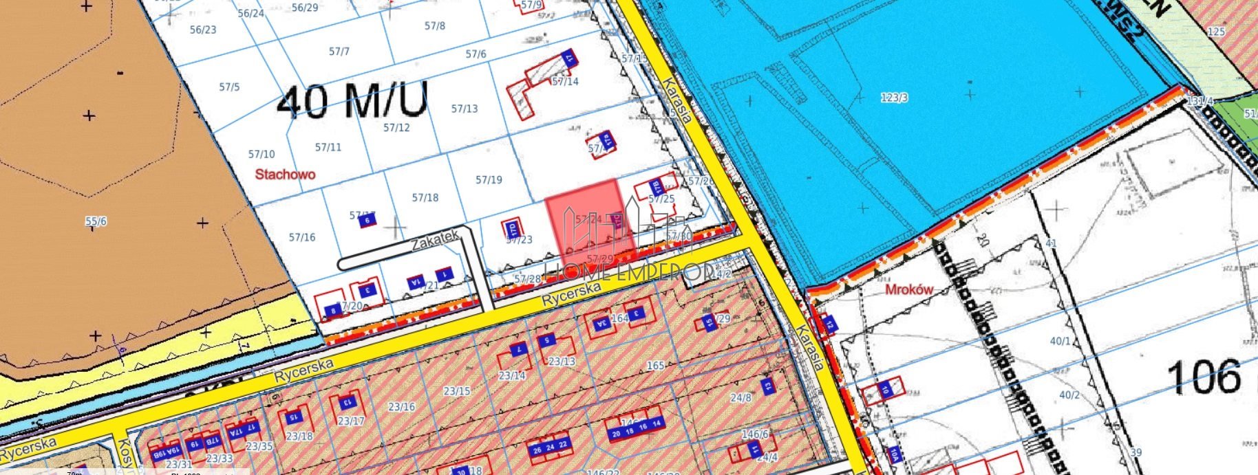 Działka budowlana na sprzedaż Stachowo, Rycerska  1 230m2 Foto 1