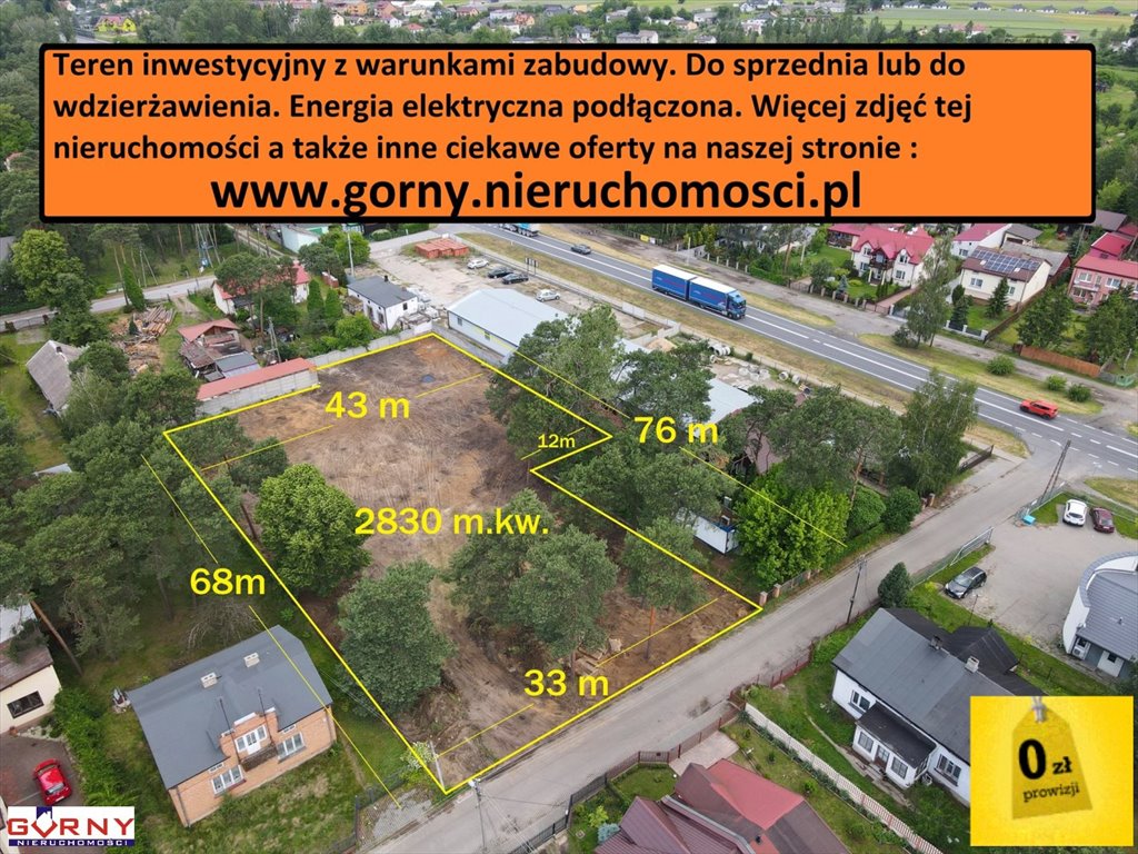 Zapraszam do zakupu działki inwestycyjnej 2830 m² z warunkami zabudowy Włodzimierzów, Zielona  2 800m2 Foto 1