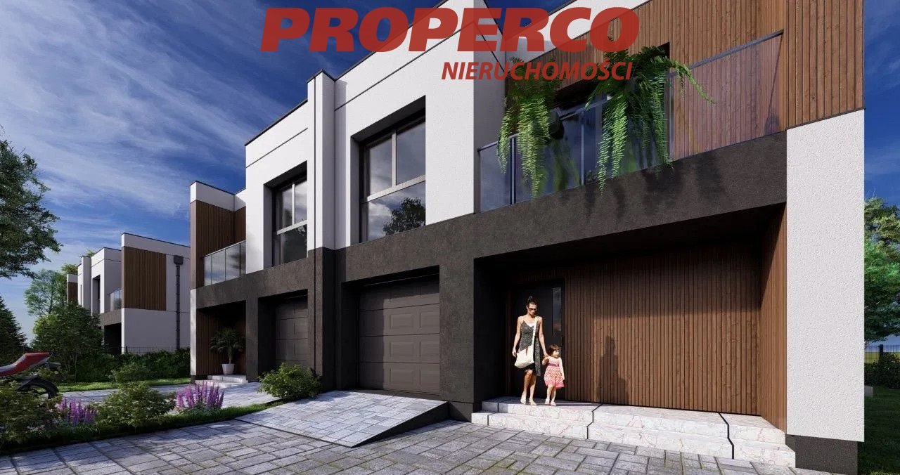 Nowoczesny dom bliźniak 142 m2 z garażem i ogrzewaniem pompa ciepła Bilcza  143m2 Foto 1