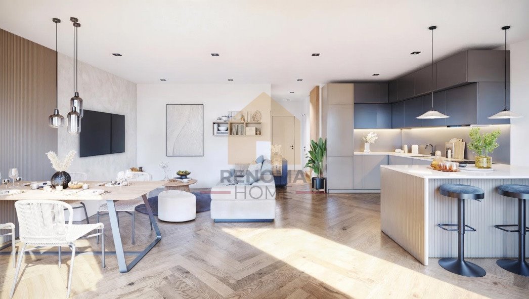 Nowoczesny dom bliźniak z ogrodem i garażem w Iwinach Iwiny  122m2 Foto 1