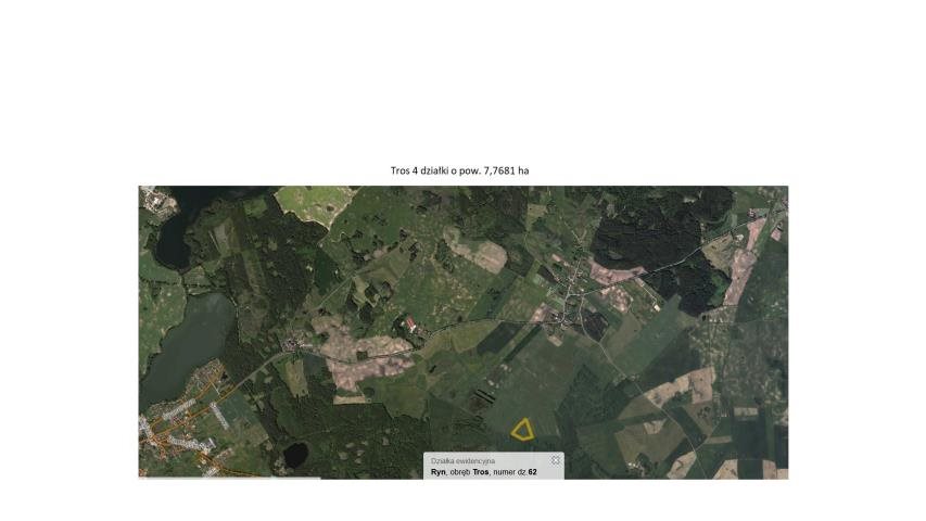 Działka na Mazurach 7,8 ha, idealna pod inwestycję Tros  77 681m2 Foto 1
