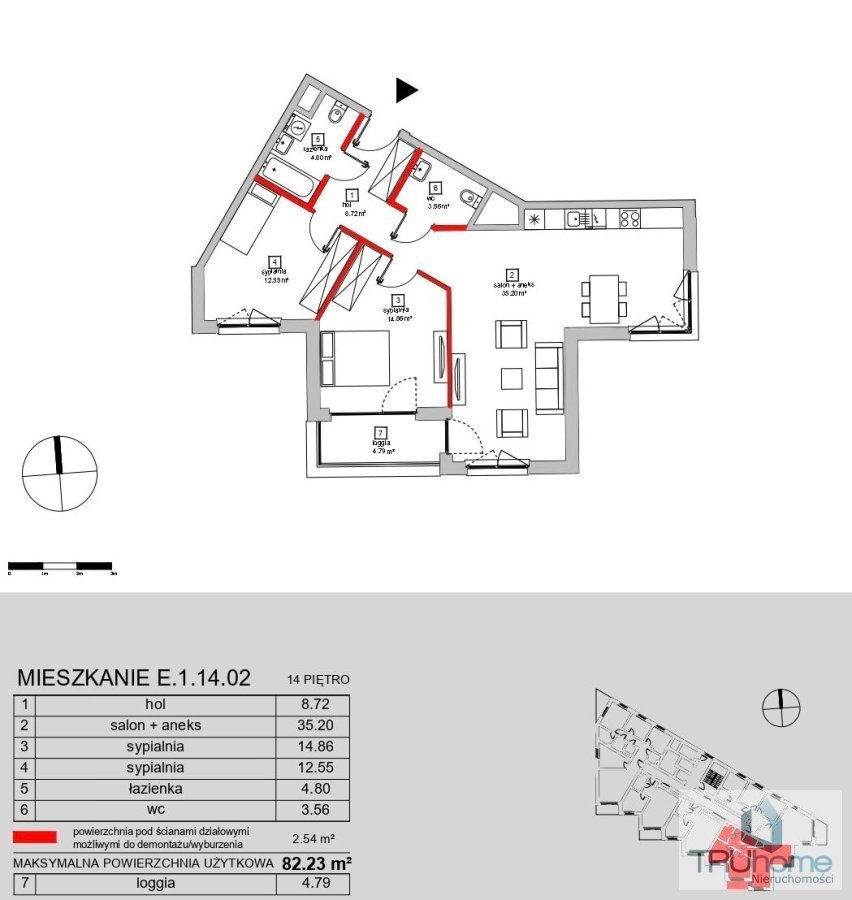 Mieszkanie trzypokojowe na sprzedaż Katowice, Śródmieście, Korfantego  82m2 Foto 14