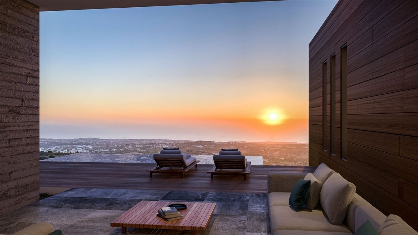 Luksusowa willa z panoramicznym widokiem na morze i basenem Cypr, Pafos  156m2 Foto 1