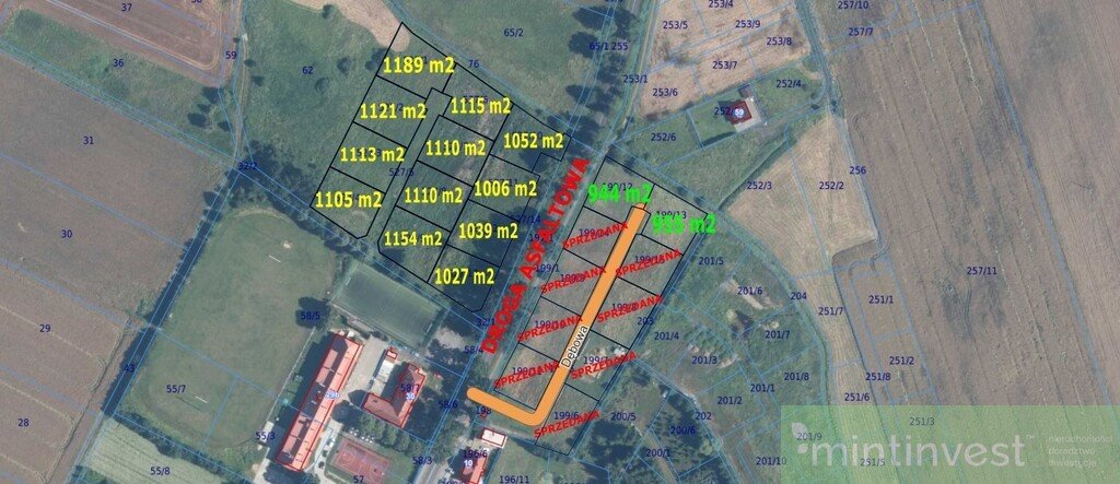 Działka budowlana 955 m2 w Dębicach z mediami i decyzją o zabudowie Dębice  955m2 Foto 1