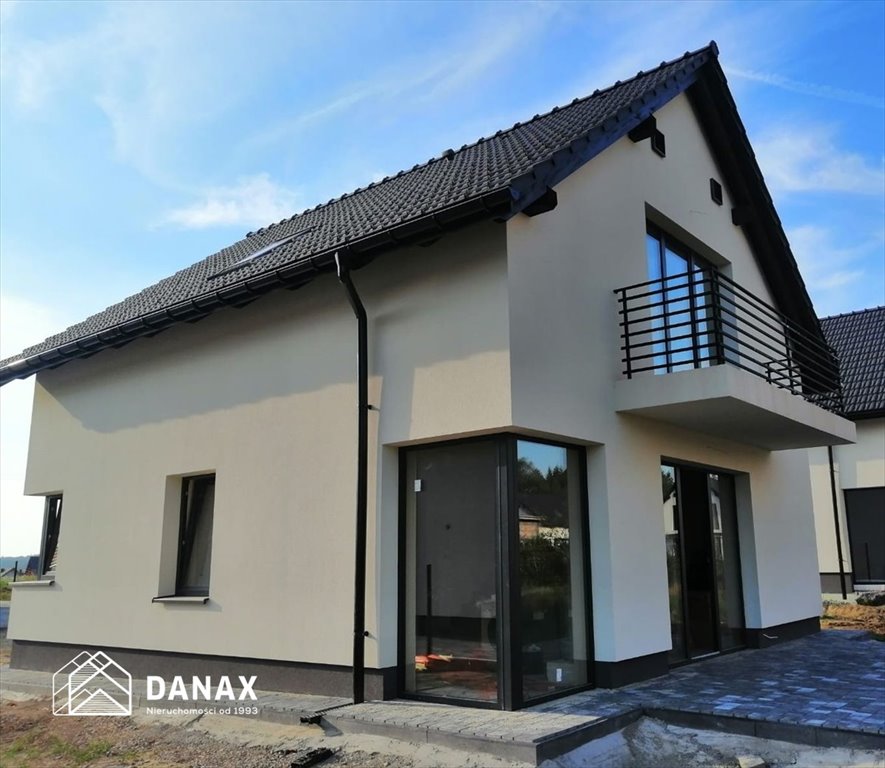 Nowoczesny dom 144 m2 z ogrzewaniem podłogowym i tarasem Przeginia Duchowna  144m2 Foto 1