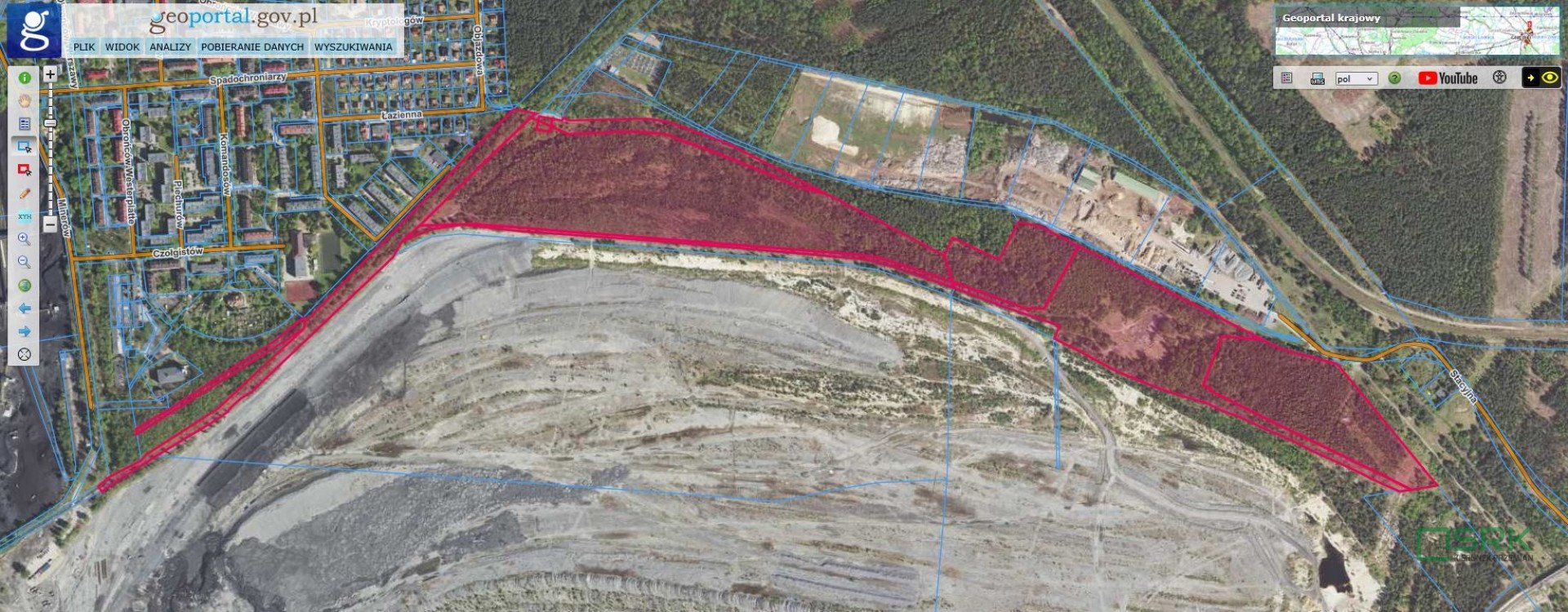 Działka inwestycyjna 224 tys. m² w Sosnowcu z infrastrukturą Sosnowiec, Porąbka, Stacyjna i Łazienna  224 243m2 Foto 1