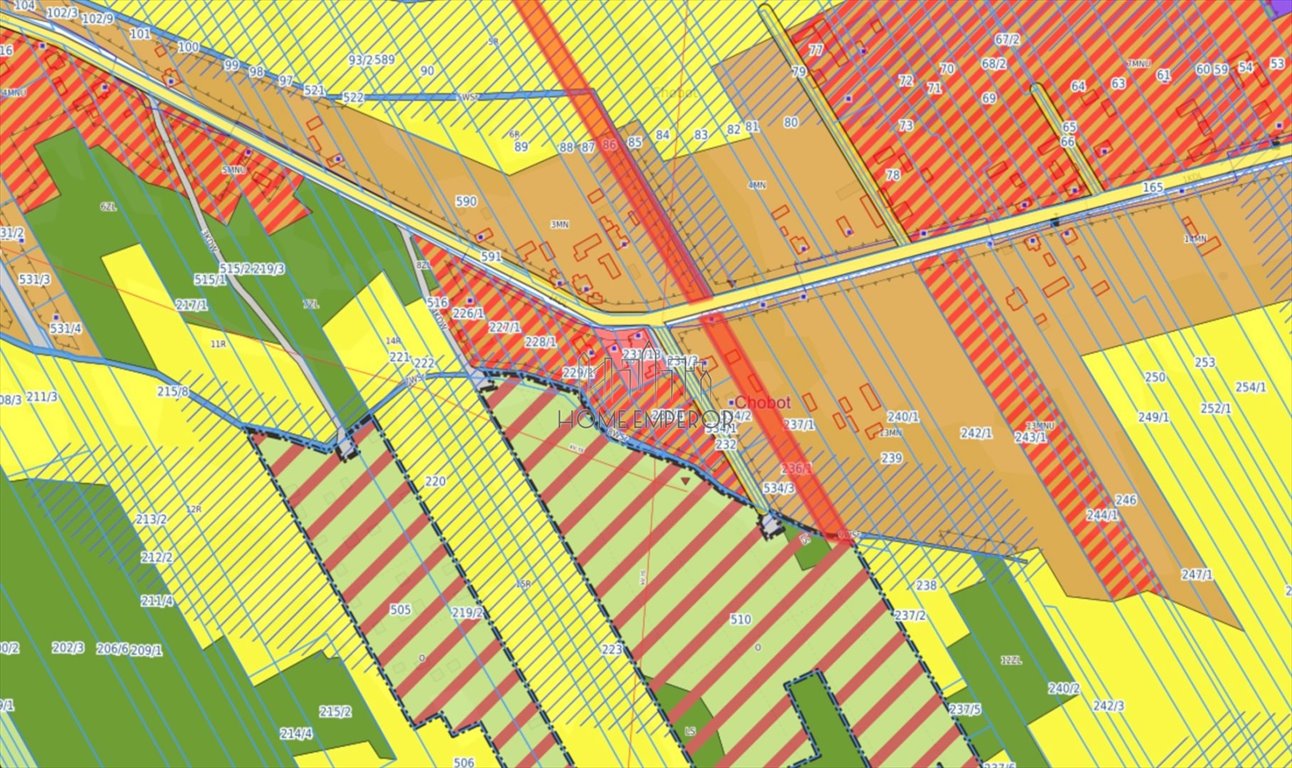 Działka budowlana 11 200 m² z mediami i planem. Chobot  11 200m2 Foto 1