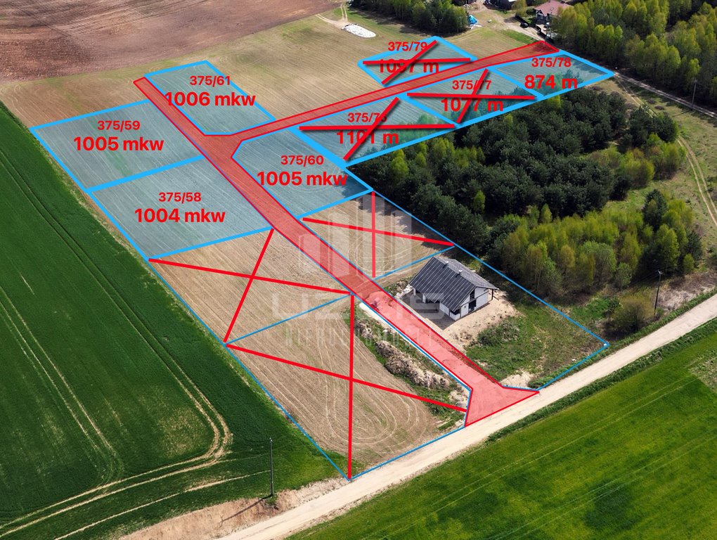 Malownicza działka budowlana z mediami i lasem - polecam! Borzechowo, Leśna  1 004m2 Foto 1