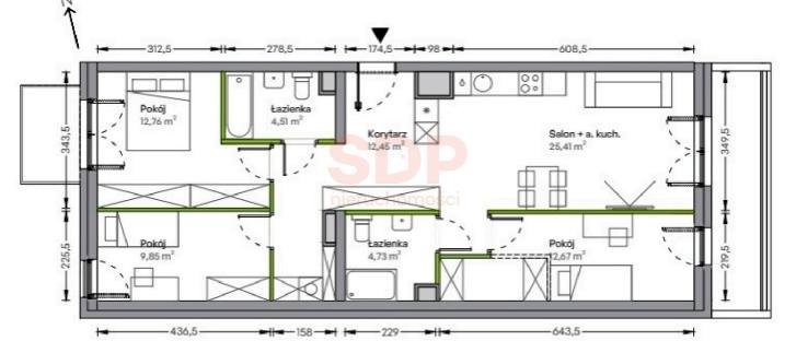 Mieszkanie czteropokojowe  na sprzedaż Wrocław, Fabryczna, Żerniki, Konińska  82m2 Foto 3