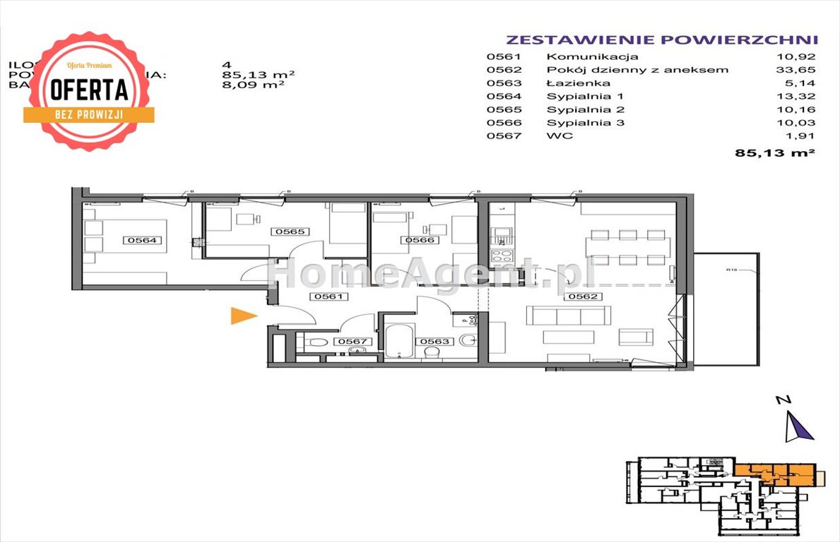 Mieszkanie czteropokojowe  na sprzedaż Katowice  85m2 Foto 11