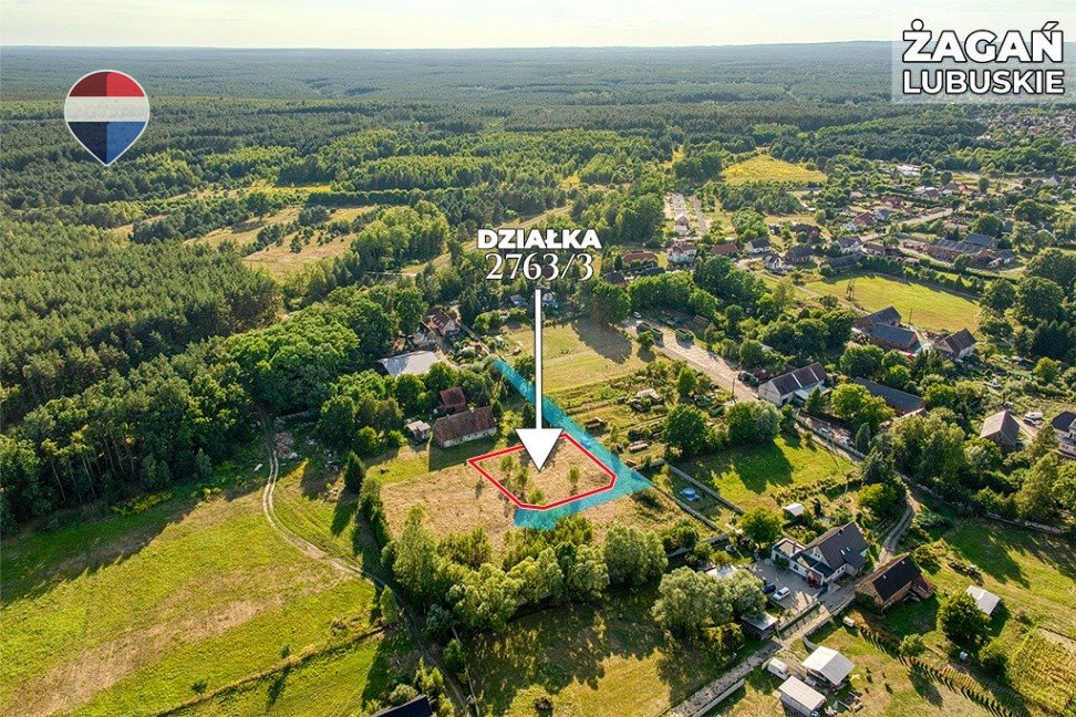 Do sprzedania działka 1065 m² w Żaganiu z zielonym otoczeniem Żagań, Wiejska 2  1 065m2 Foto 1