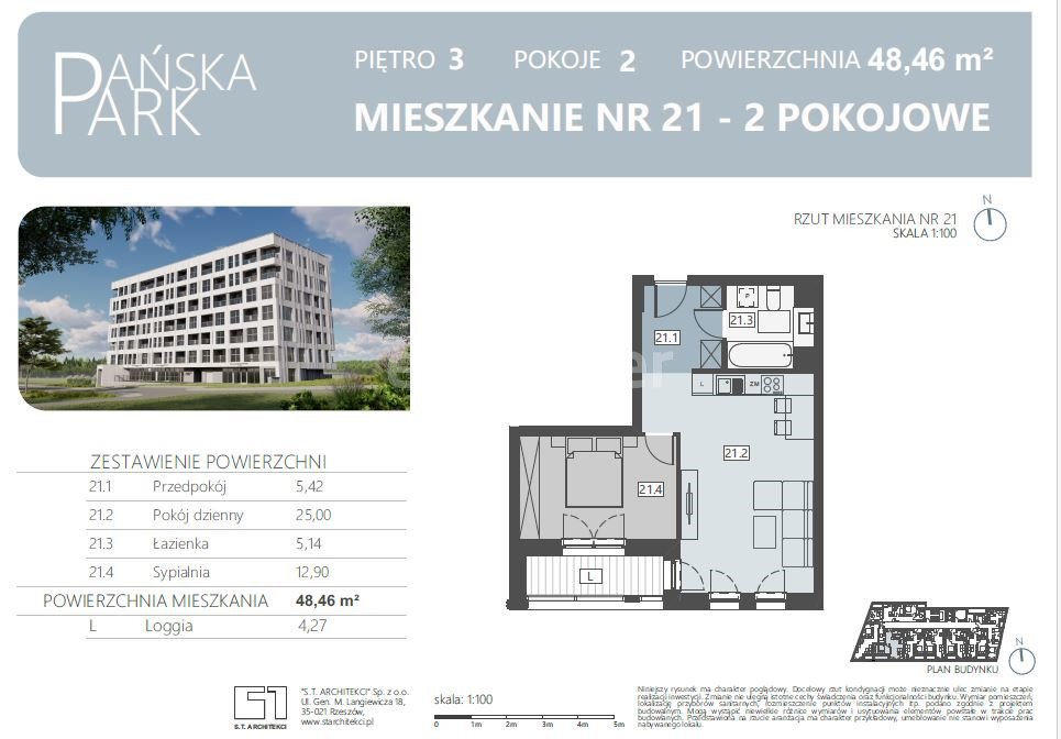 Mieszkanie dwupokojowe na sprzedaż Rzeszów, Pańska  48m2 Foto 5