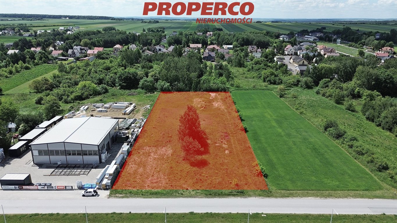 Sprzedam działkę 6218 m² z mediami, blisko S7 w Jędrzejowie Jędrzejów  6 218m2 Foto 1
