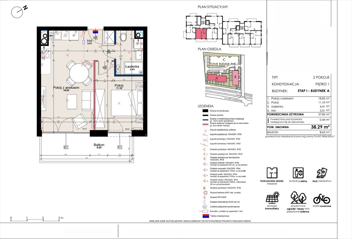 Mieszkanie dwupokojowe na sprzedaż Poznań, Starolęka, Unii Lubelskiej 4  41m2 Foto 5