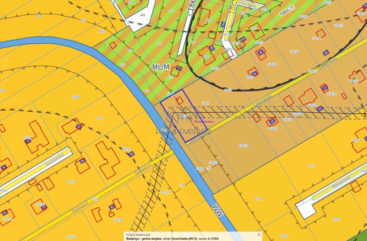Na sprzedaż działka 961 m² w Strzeniówce z mediami i planem zabudowy Strzeniówka, Lawendowa  961m2 Foto 1