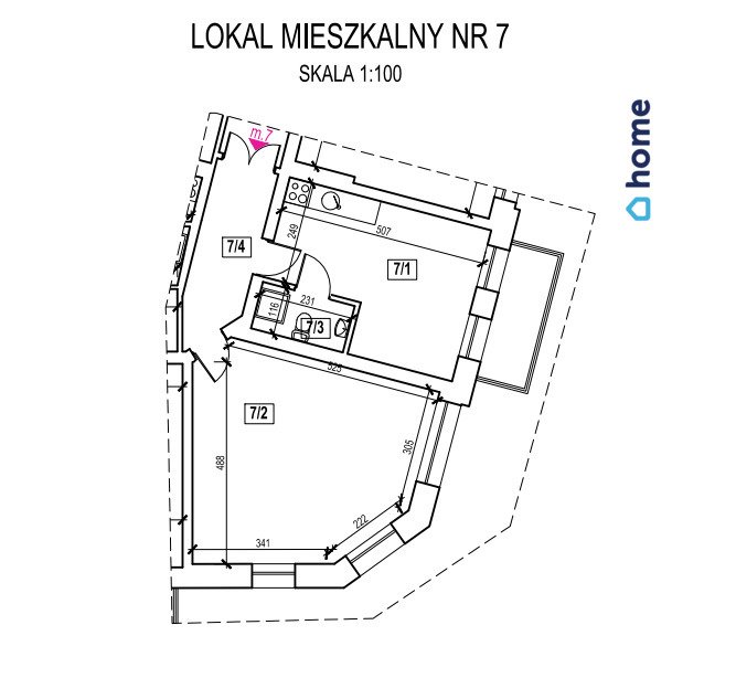 Mieszkanie dwupokojowe na sprzedaż Poznań  51m2 Foto 1