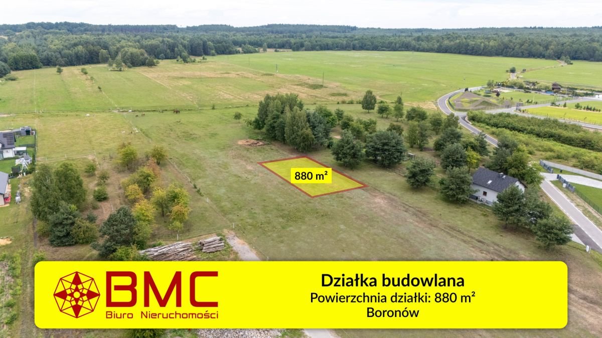 Działka budowlana na sprzedaż Boronów, Grabińska  880m2 Foto 1