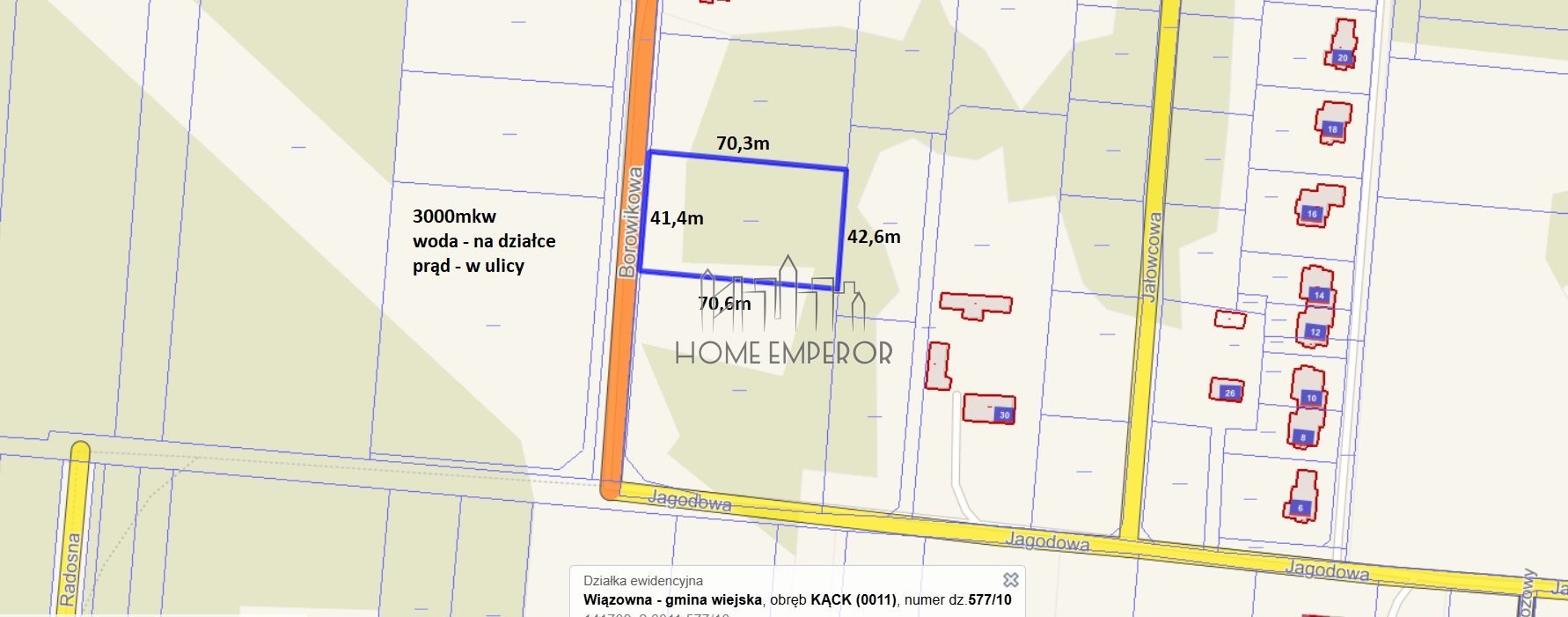 Działka budowlana na sprzedaż Kąck, Borowikowa  2 997m2 Foto 1