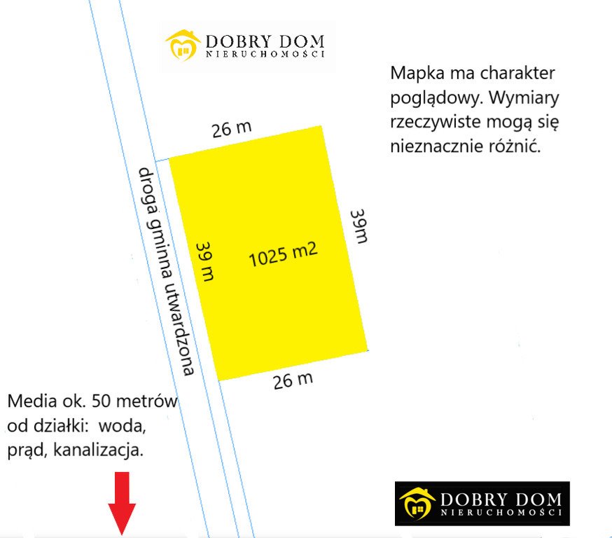 Działka budowlana 1025 m² z mediami, spokój i szybki dojazd Tołcze  1 025m2 Foto 1