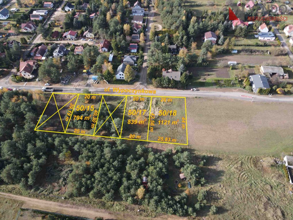 Działki budowlane w Stęszewku blisko jezior i lasów Stęszewko, Wypoczynkowa  794m2 Foto 1