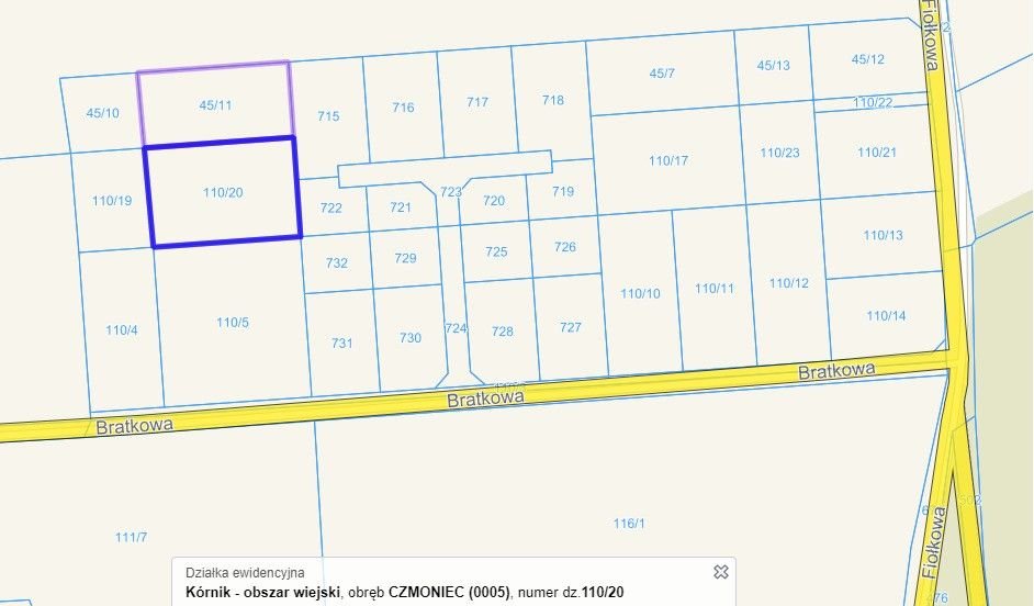 Działki budowlane w Czmońcu z widokiem, 1442 m² polecam Czmoniec  1 442m2 Foto 1