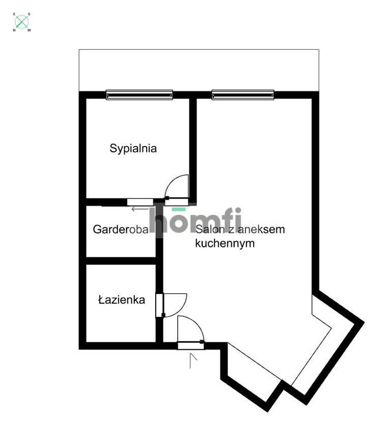 Mieszkanie dwupokojowe na wynajem Warszawa, Bielany, gen. Klemensa Stanisława Rudnickiego  46m2 Foto 17