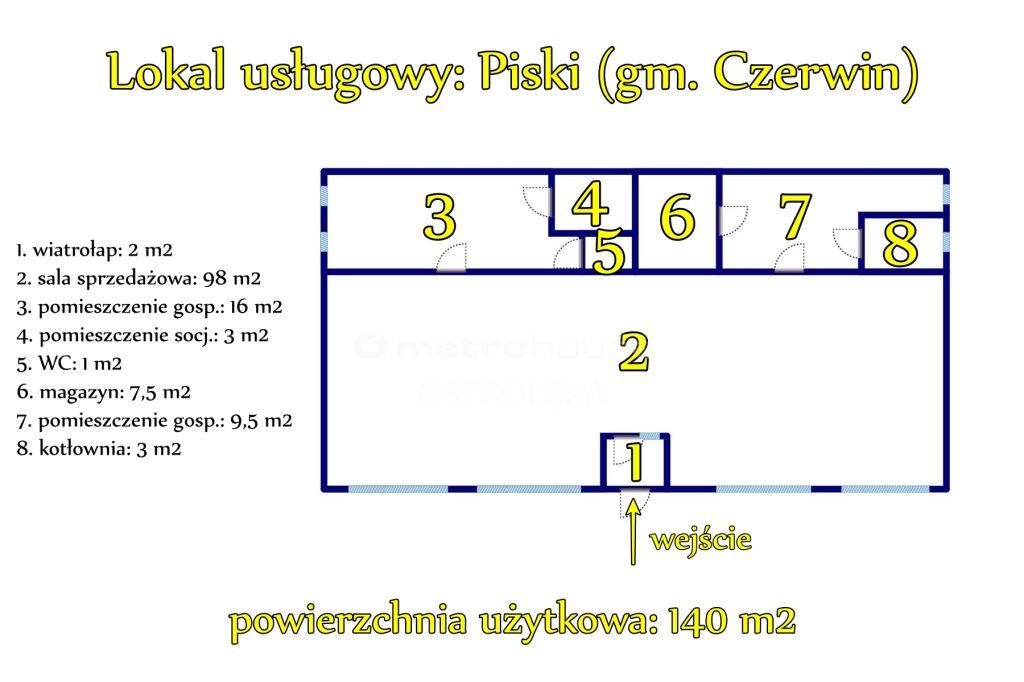 Lokal użytkowy na sprzedaż Piski, Słowackiego  140m2 Foto 7