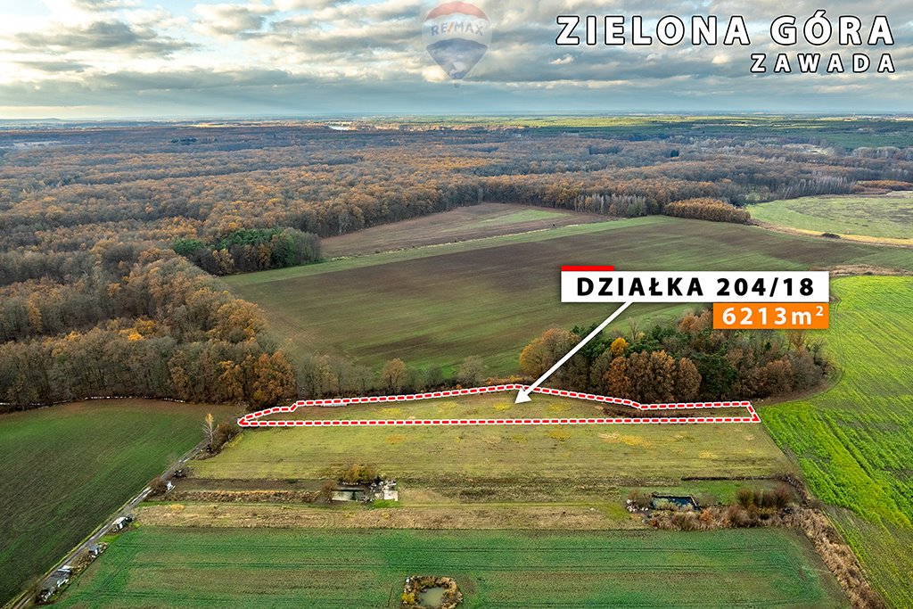 Działka rolna na sprzedaż Zielona Góra, Zawada  6 213m2 Foto 16