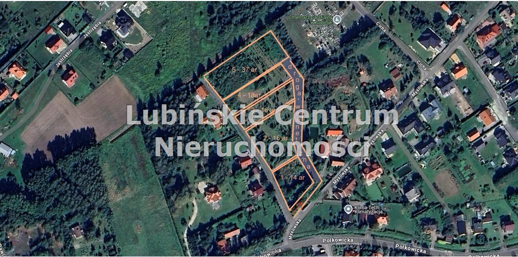 Działki budowlane w centrum Sobina z projektem i mediami Sobin  1 600m2 Foto 1